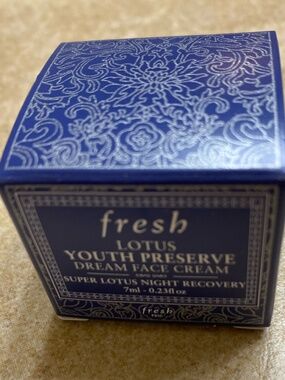 NEW Fresh LOTUS YOUTH PRESERVE DREAM FACE CREAM SUPER LOTUS NIGHT RECOVERY 7 ML
